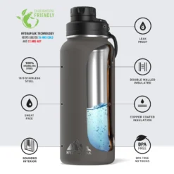 HydraPeak Bottles 32oz Bottle - Graphite