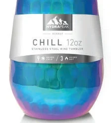 Savor Series 12oz Wine Tumbler - Hammered Rainbow