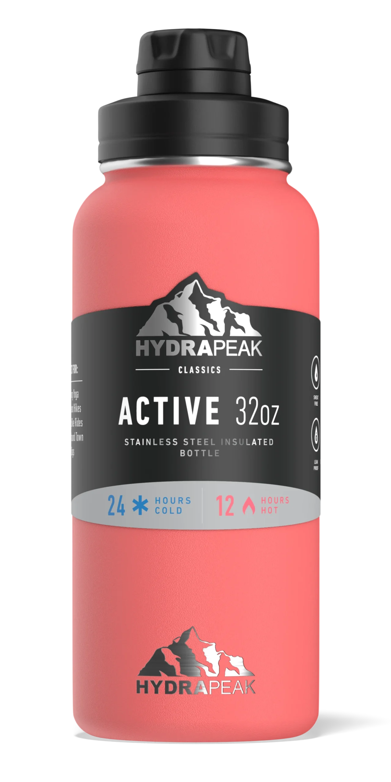 Wide Mouth 32oz Bottle - Coral Bottles 5 Wide Mouth 32oz Bottle - Coral Bottles